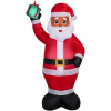 7 Foot African American Santa Christmas Inflatable